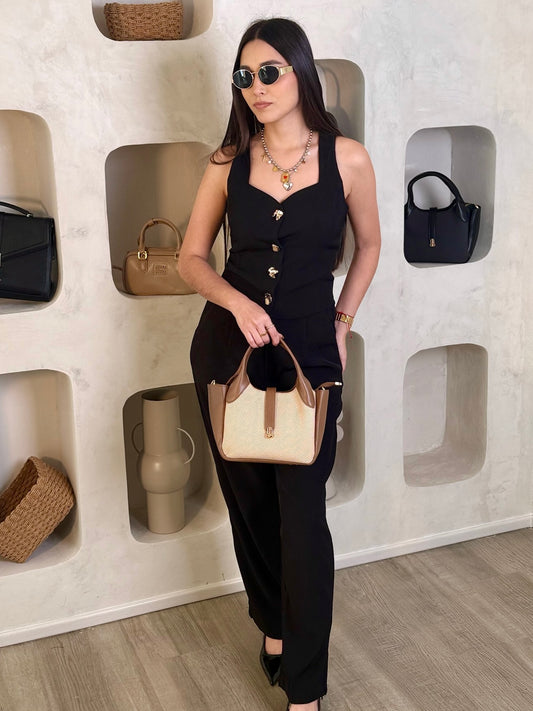 Set Chaleco Escote V