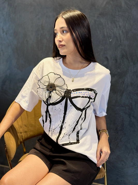 T-shirt Detalle Corset